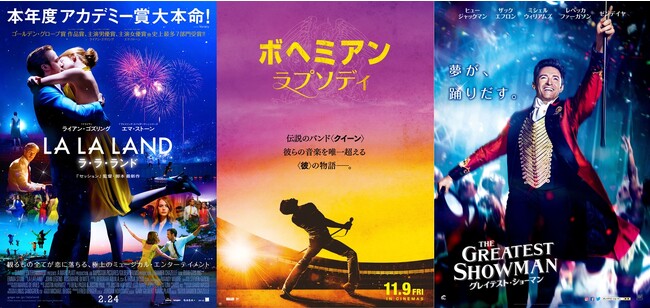 【１０９シネマズプレミアム新宿】『ラ・ラ・ランド』『ボヘミアン・ラプソディ』『グレイテスト・ショーマン』“映画の日”当日！オールナイト上映が決定
