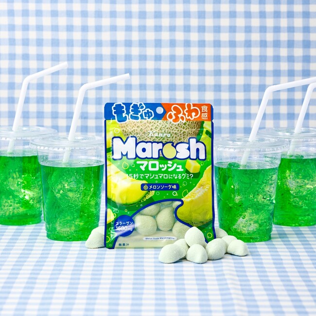 “もぎゅふわ食感”でZ世代にも大人気！大好評の限定フレーバーが復活　カンロ「マロッシュ　メロンソーダ味」発売