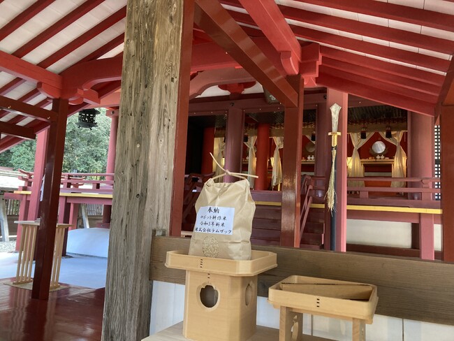 テムザック、“ロボット耕作米” を宗像大社 「新嘗祭」へ奉納