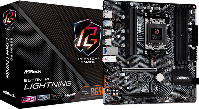 【ASRock】AMD B650チップセットのMicro ATX ゲーマー向けエントリーモデル マザーボード『B650M PG Lightning』発売