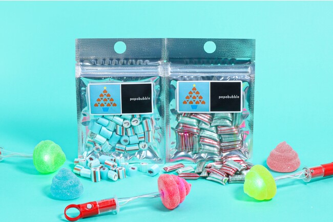 幸運のカガネー人形にちなんだグミや、クリスマス限定チョコミントなどが追加登場　PAPABUBBLEのクリスマスシリーズ第2弾　12月1日より全国及び公式サイトにて発売