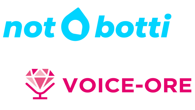 副音声プラットフォーム『not botti』とバーチャル声優プロダクション『ぼいそーれ』がコラボ決定！