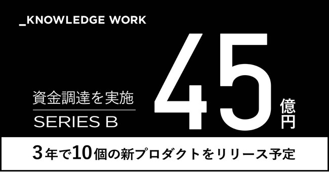 ナレッジワーク、シリーズBで45億円の資金調達を実施。3年で10個の新プロダクトをリリース予定