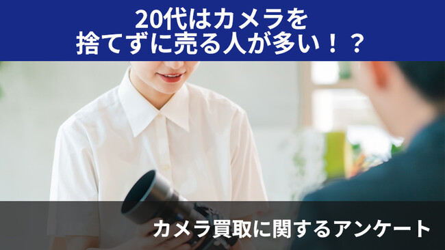 【2414人調査】20代はカメラを捨てずに売る人が多い！？～カメラの買取に関するアンケート～