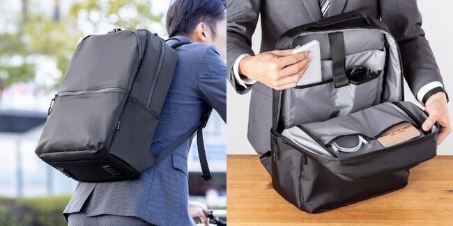 止水ファスナーを採用し、水の侵入を防ぐ、超軽量、超撥水のビジネスリュックを11月30日に発売