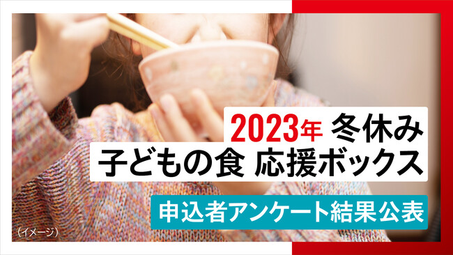 国際NGOセーブ・ザ・チルドレン 2023年「冬休み 子どもの食 応援ボックス」申込者アンケート結果