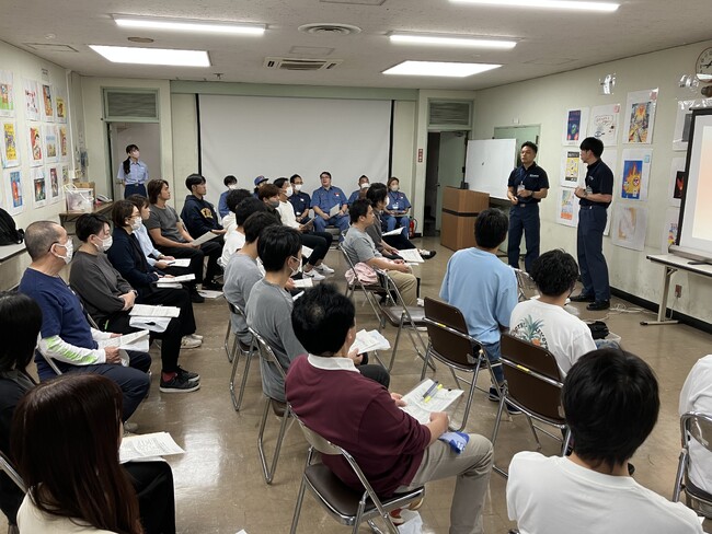 地域と連携し、ダイワコーポレーション向けにカスタマイズされた上級救命講習を実施