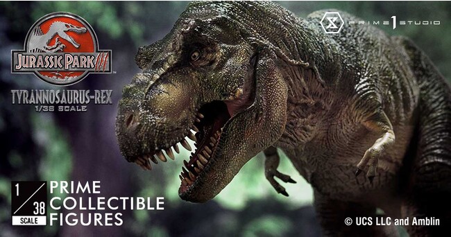 映画『ジュラシック・パーク3』のティラノサウルス・レックスが、プライムコレクタブルフィギュアで登場