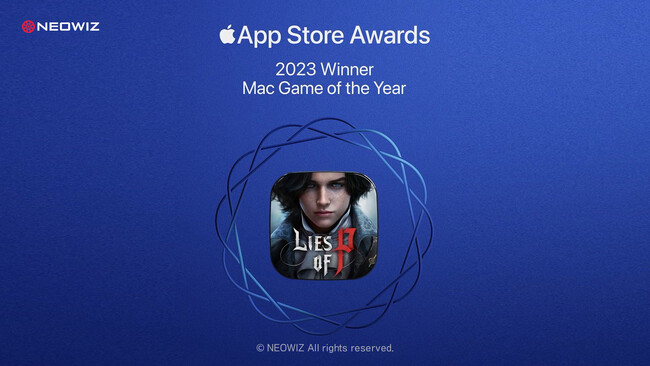 【NEOWIZ　プレスリリース】ソウルライクアクションRPG 『Lies of P』Apple「2023App Store Awards」から「今年のベストMacゲーム」受賞！