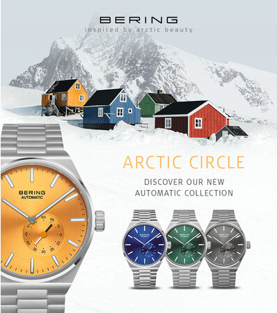 北極圏に存在する鮮やかな家の色彩を表現したオートマチックウォッチ”Arctic Circle”