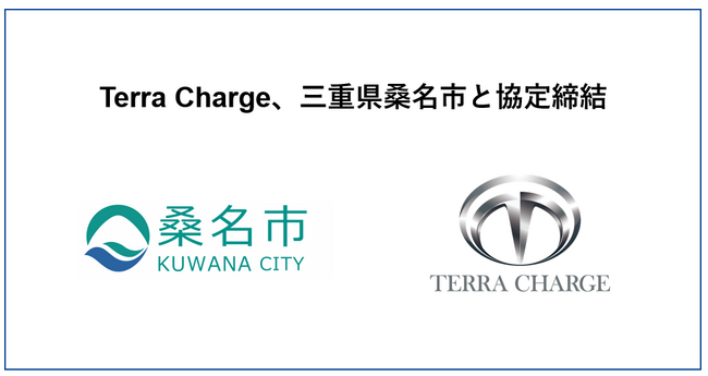 Terra Charge、三重県桑名市とEV充電器の設置に向けて協定締結