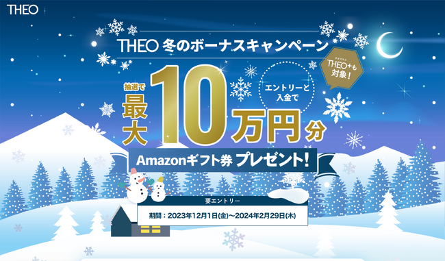 おまかせ資産運用THEO［テオ］冬のボーナスキャンペーンのお知らせ