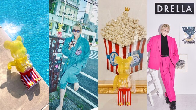 現代アーティスト 丘山晴己、メディコム・トイとのコラボレーション作品「BE@RBRICK POPCORN BE@R」発表。代官山「DRELLA」にて先行発売