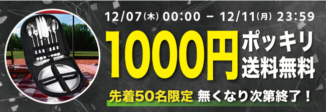 【先着50名様】【1000円ポッキリ送料無料】持ち運びやすいステンレス製カトラリーセット「Gamp-Cutlery」の「お試しキャンペーン」を「Gloture楽天ストア」で実施中【12/11まで】