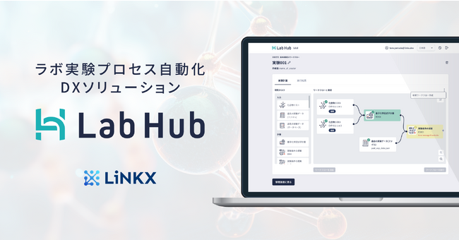 スタートアップLiNKX、ラボ実験プロセスを自動化するDXソリューション「LabHub」の提供を発表