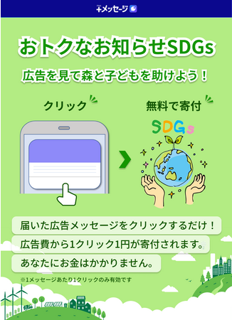 au回線の「＋メッセージ」、広告メッセージをクリックするだけでSDGsに貢献できる「おトクなお知らせSDGs」提供開始