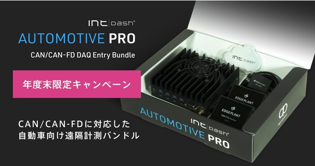 年度末キャンペーン限定 計測バンドル「intdash Automotive Pro CAN DAQ Entry Bundle」をリリース