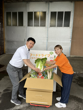鯖江市と連携し、生活に困っている方への支援として規格外野菜【100kg】を無償提供