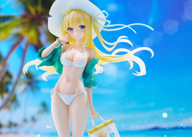 大人気イラストレーター“ふーみ”先生が手掛けたオリジナルキャラクターの「レイナ」がフィギュア化。水着姿になれる上半身パーツも付属。
