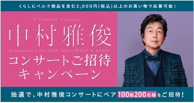 食品スーパー・ベルクにて実施の「中村雅俊コンサートご招待キャンペーン」を技術面でバックアップ