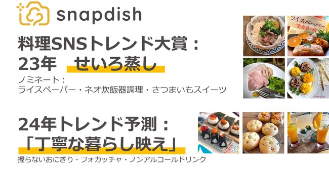 料理SNS「スナップディッシュ」、2023年の料理SNSトレンド大賞を「せいろ蒸し」に決定