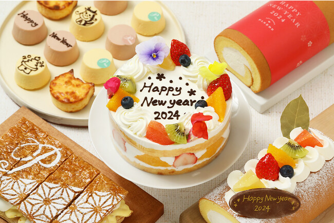 【年末年始を盛り上げる限定スイーツが登場！】新年をお祝いする『お正月デコレーションケーキ』や、「おみくじ」セットの『お正月ロールケーキ』をはじめとした全6品が12月30日（土）より期間限定で新発売！