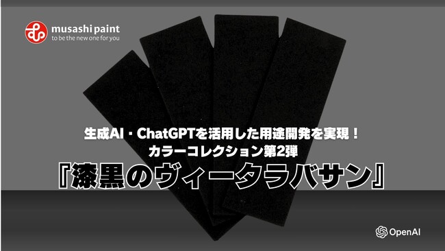 生成AI・ChatGPTを活用した用途開発を実現！カラーコレクション第2弾『漆黒のヴィータラバサン』