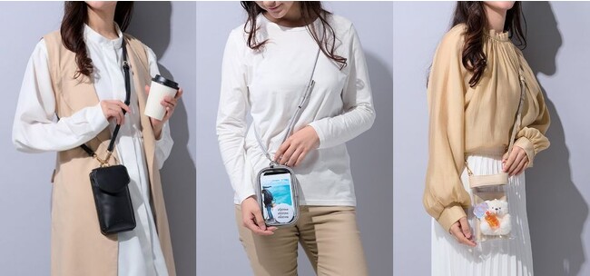 お出かけやお仕事、推し活でも活躍！スマートフォンや小物をコンパクトに持ち運べるショルダーポーチ MAPOCHE(マポッシュ) 3タイプを新発売