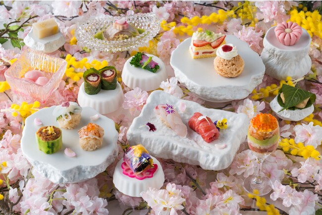ヒルトン福岡シーホーク　アフタヌーンティー風寿司ランチ「花蓮(かれん)」桜咲く新メニューを2024年1月2日(火)スタート