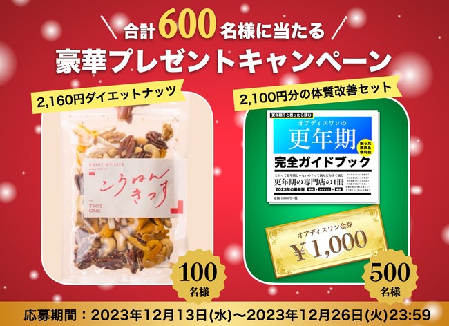 500名以上の声から作る「更年期パターン」が更年期の悩みを救う！4,000円相当の商品があたる大キャンペーンで募集 12月26日まで実施