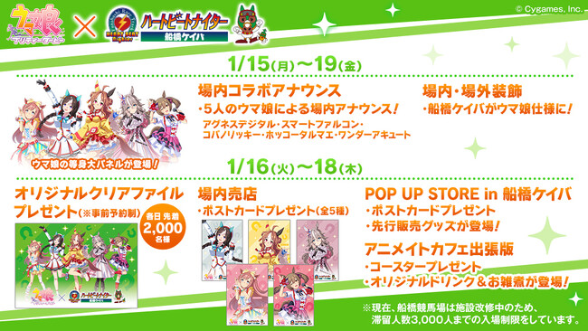 ウマ娘 プリティーダービー×船橋ケイバ コラボイベント〔１月１５日（月）～１月１９日（金）〕