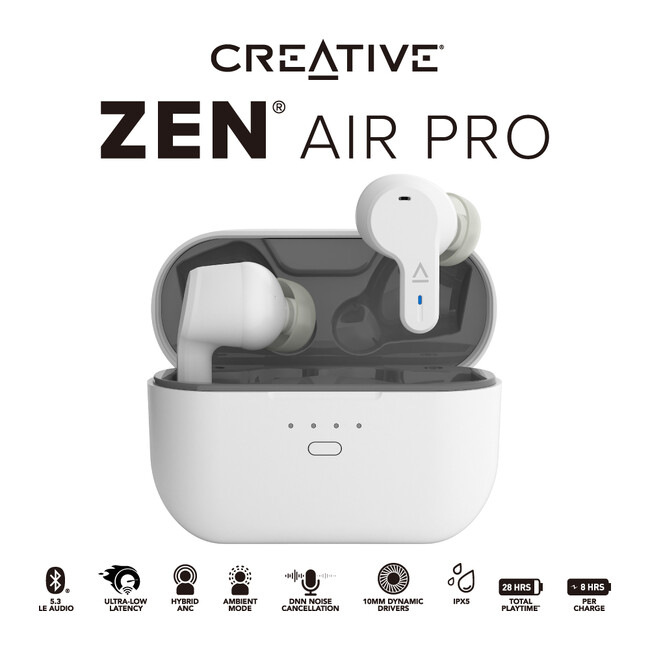 Creative Zen Air シリーズに次世代のBluetooth LE Audioに対応した完全ワイヤレス イヤホン 2モデルが新登場