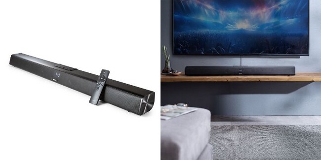 スリムな筐体にも関わらず6つのドライバーユニットにより高音質を実現するテレビ用バースピーカーを12月18日に発売