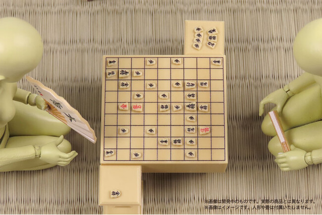 1/12スケールフィギュアサイズの小さな将棋盤セットが登場。作りやすさと、精巧さが両立した完全なる『MADE IN JAPAN』の製品。