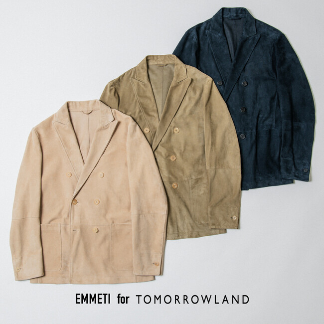 イタリアのラグジュアリーアウターブランド〈EMMETI〉との別注ジャケット、〈EMMETI for TOMORROWLAND〉の先行予約をオンラインにて開始。