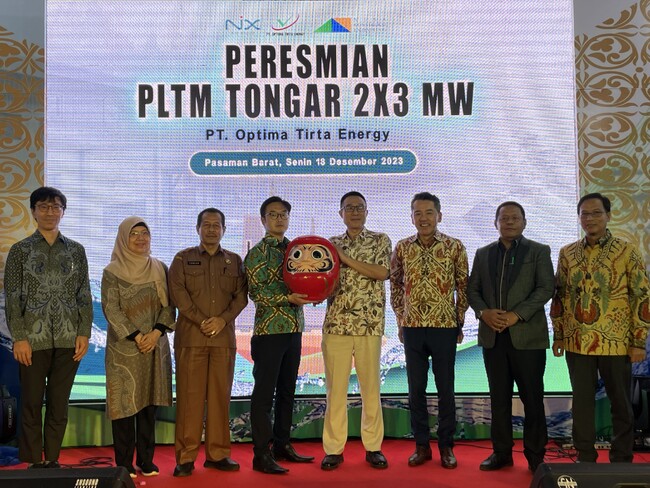 インドネシア共和国において自社水力発電所6,200kWの竣工式を開催しました。