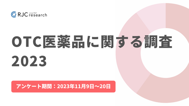 RJCリサーチ「OTC医薬品に関する調査2023」を実施