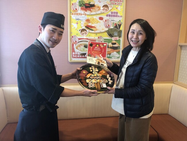株式会社アトムと福井県との産業振興に関する連携協定企画「海鮮アトム」・「にぎりの徳兵衛」より県内こども食堂9施設に計36桶のお寿司無料提供