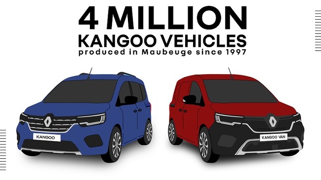 フランス モブージュ工場がルノー カングーの生産400万台を達成400万台目のルノー カングーはラ・ポストに納車