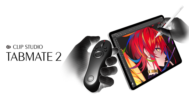 iPadOS・iOSに対応したワイヤレスの片手入力デバイス「CLIP STUDIO TABMATE 2」を2024年3月に発売予定