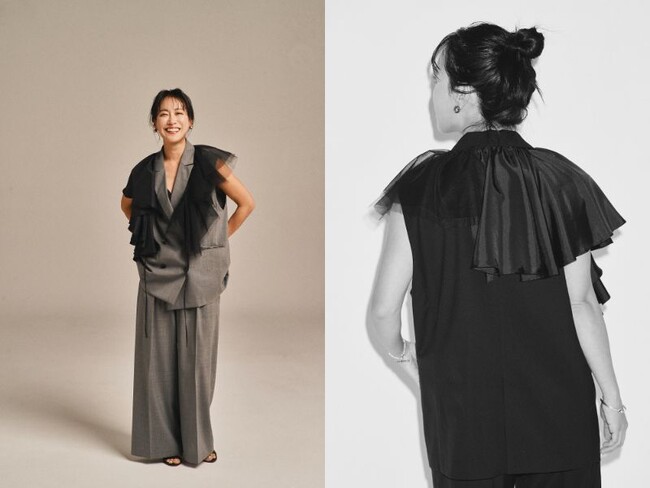 apart by lowrys（アパートバイローリーズ）とインフルエンサー石岡真実さんのコラボ第3弾「品良く華やか、“オシャレ好きな母ちゃん寄り”のハレの日の服」