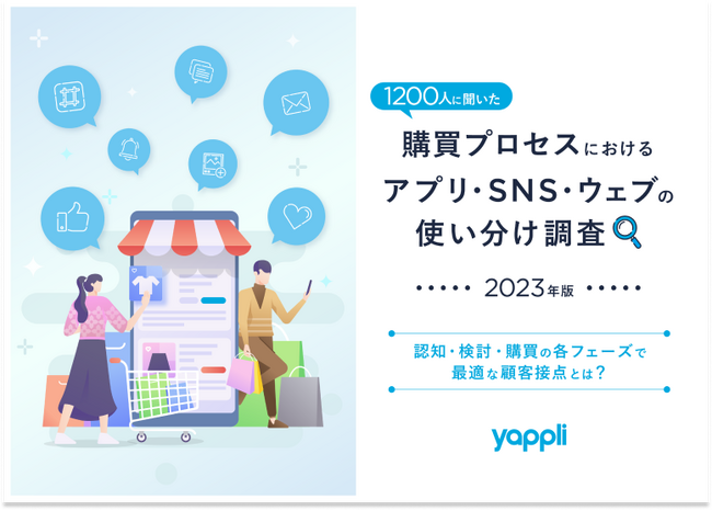 1200人に聞いた、購買プロセスにおけるアプリ・SNS・ウェブの使い分け調査（2023年版）～認知・検討・購買の各フェーズで最適な顧客接点とは？～