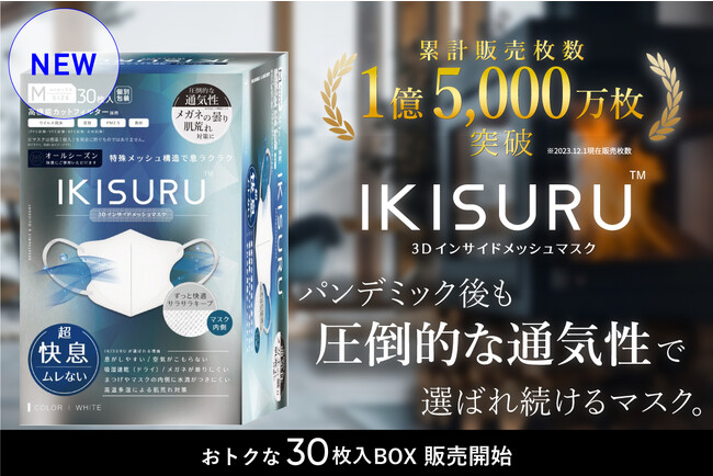 【先着1000名様限定】“圧倒的通気性” IKISURUの30枚入りを公式サイトで購入していただいた方に「ポータブル加湿器」をプレゼント！さらにWチャンスでIKISURU１か月分が抽選で当たる企画も！