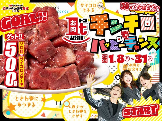 「0秒レモンサワー(R)仙台ホルモン焼肉酒場 ときわ亭」新年運試しの『チンチロでハッピーチャンス』キャンペーン1月8日（月）より期間限定で開催