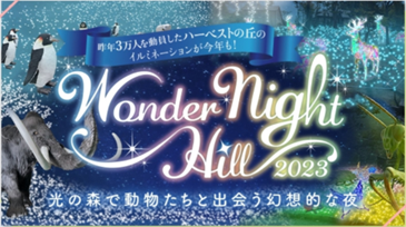 観るだけではない！子どもも楽しめるイルミネーションイベント ～Wonder Night Hill 2023～ 開催中【ハーベストの丘】
