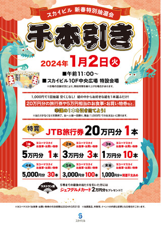 スカイビル新春特別抽選会『千本引き』