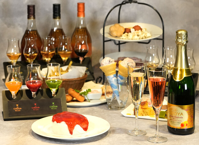 梅酒カクテル専門店「The CHOYA（ザ チョーヤ）銀座BAR」梅づくしアフタヌーンティー＆ハイティーに冬限定のとろけるスイーツ！「梅とイチゴのあなた仕立てパンケーキ」を限定販売！