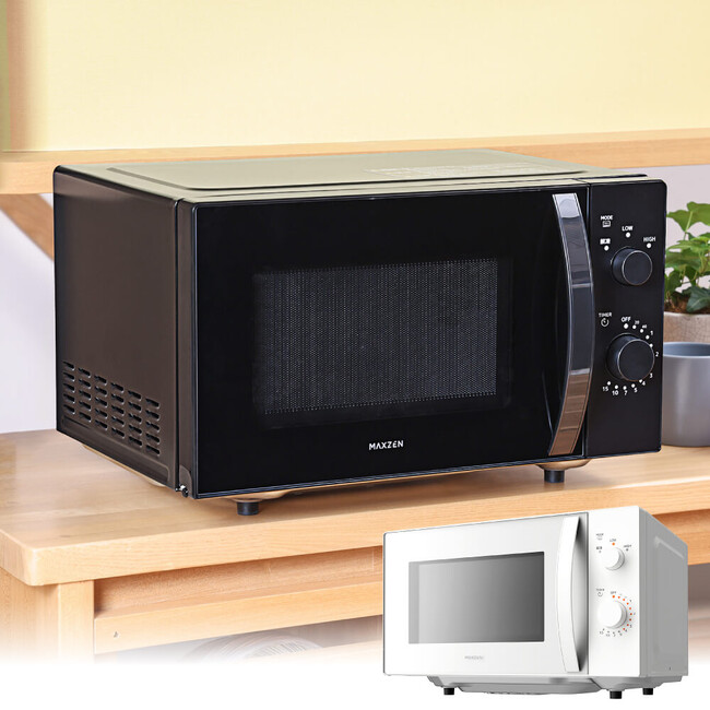 ヘルツフリーとダイヤルによるかんたん操作で使いやすさにさらにこだわった17L電子レンジを、ジェネリック家電ブランド「MAXZEN」より2023年12月26日から発売