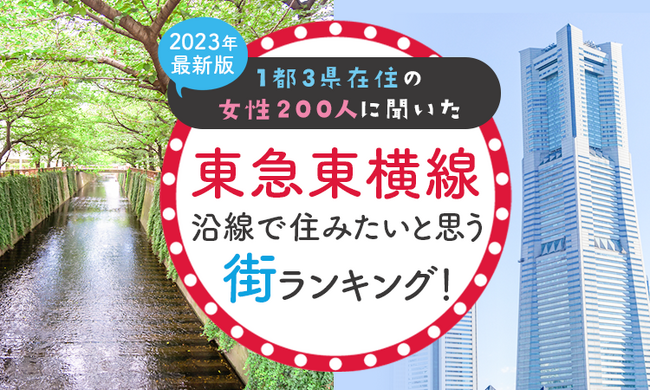 【1都3県在住の女性200人に聞いた】東急東横線沿線で住みたいと思う街ランキング！ 2023年最新版