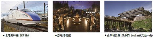 北陸新幹線金沢⇔敦賀間 2024年3月16日（土）開業首都圏から福井県へ【時短効果】でより便利に・開業日に乗車する北陸ツアーを発売・【北陸＋関西】新たな組み合わせのツアーが誕生